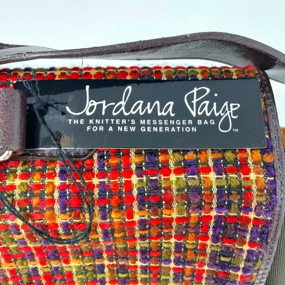 Rare Jordana Paige Tweed Messenger Bag NWT